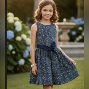 Polo by Ralph Lauren Blue and White A-Line Sundress